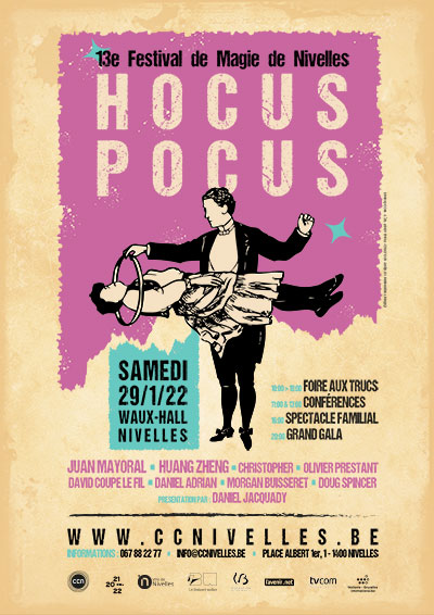 Affiche du Festival Hocus Pocus 2022 à Nivelles
