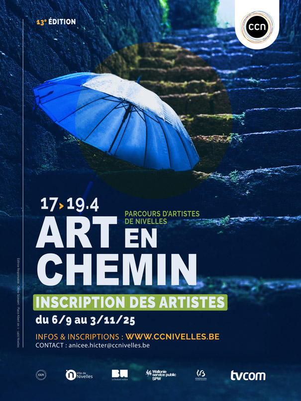 Art en chemin 2026 - Parcours d'artistes à Nivelles - Inscription des artistes 