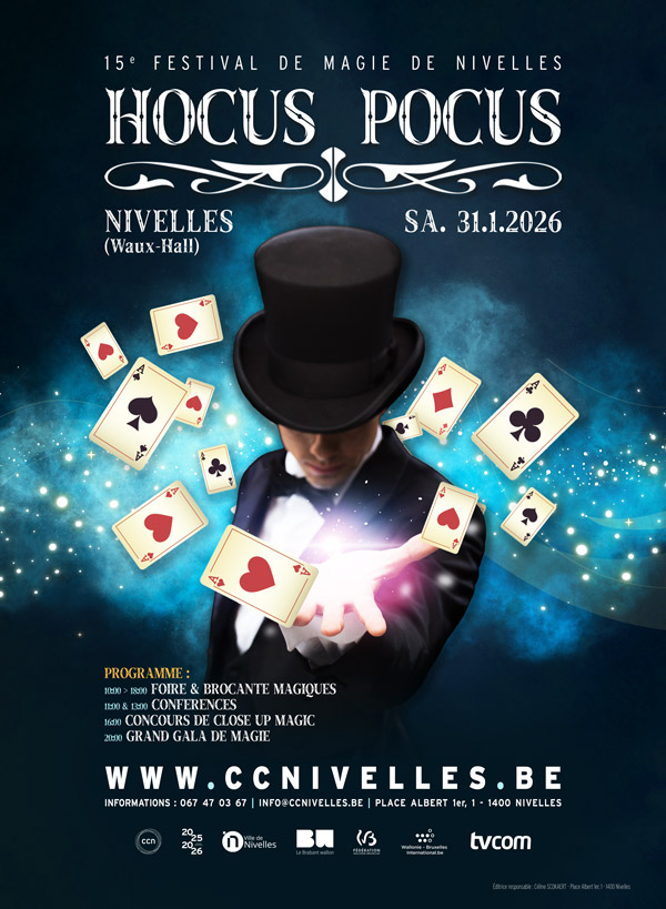 Hocus Pocus 2026 - 15e édition du Festival de Magie de Nivelles