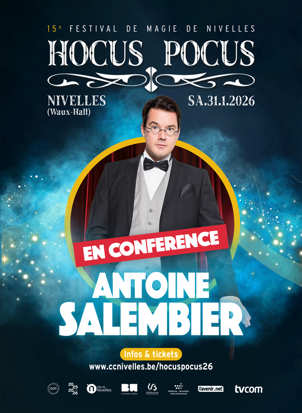 Antoine Salembier en conférence dans le cadre du Festival Hocus Pocus à Nivelles