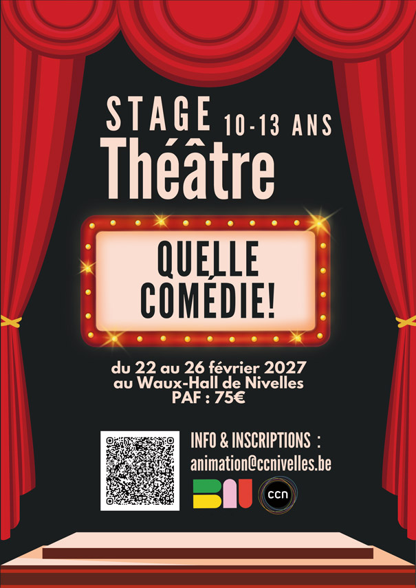 Stage de théâtre à Nivelles pendant les vacances de carnaval